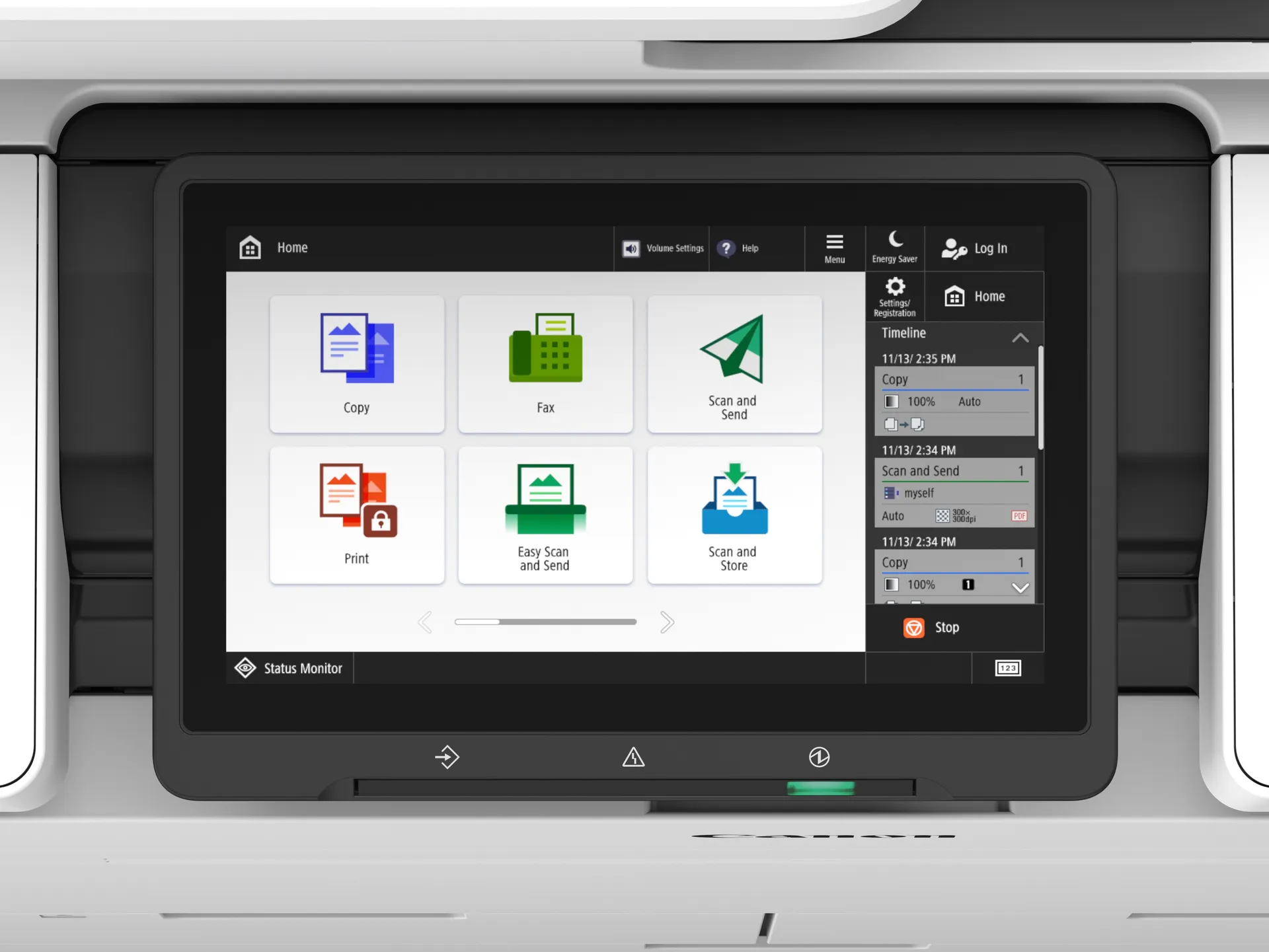 Canon imageFORCE 8100 Serisi Kontrol Paneli